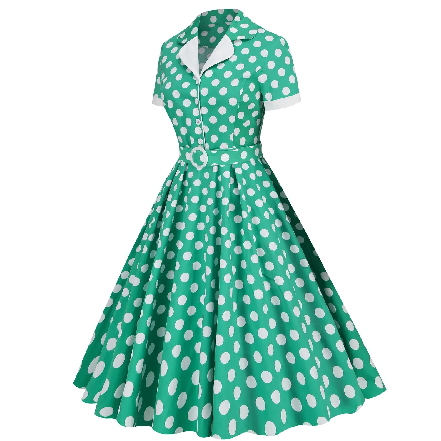 Women Vintage Dress 1950S Hepburn Style  A-Line Dress Vacation Picnic Photo Taking Retro Large Swing Dress