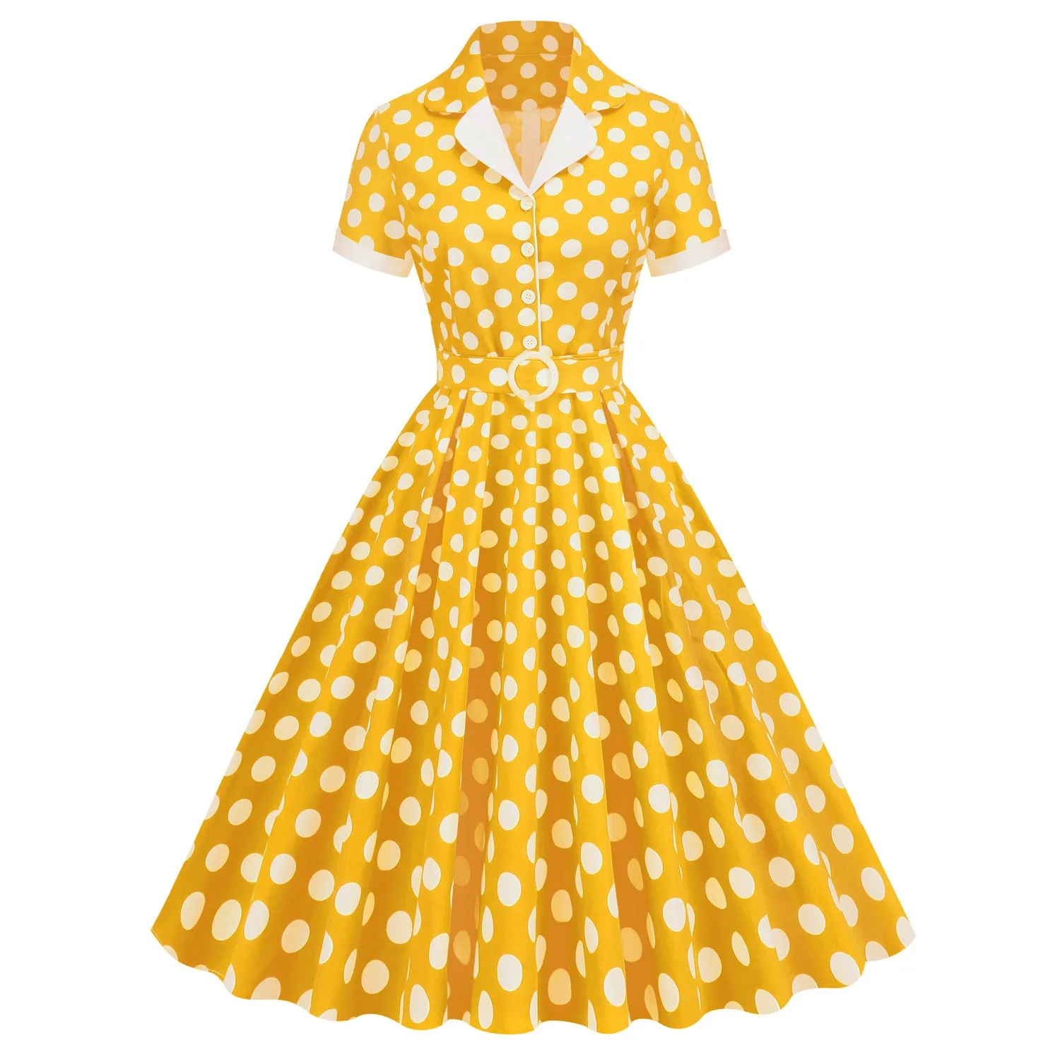 Women Vintage Dress 1950S Hepburn Style  A-Line Dress Vacation Picnic Photo Taking Retro Large Swing Dress