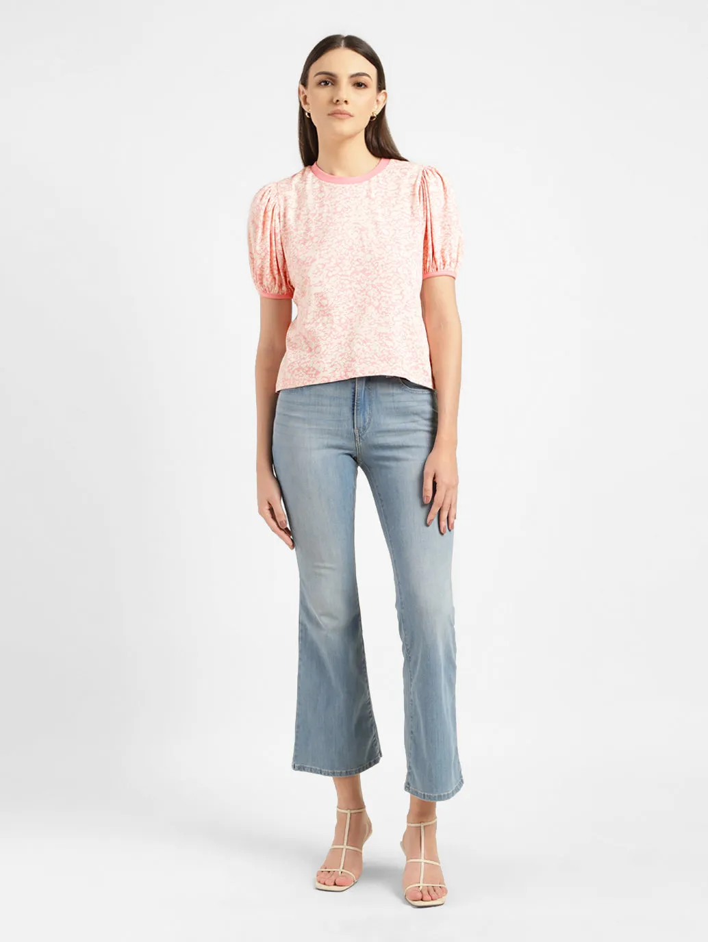 Women's Printed Crew Neck Top