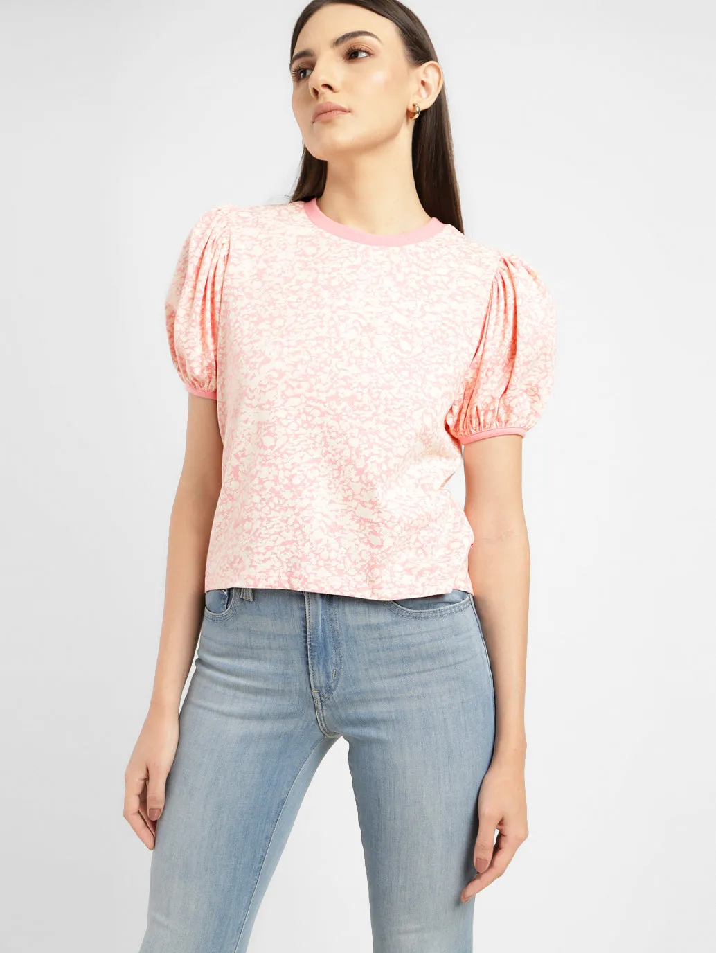 Women's Printed Crew Neck Top